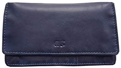 Set Damen Geldbörse, Portemonnaie CL782 gewaschenes Leder Vintage Look (15/9/3 cm)