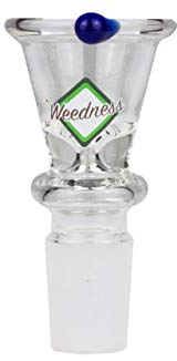 Weedness Bong-Glas-Kopf 14,5 mm Schliff Trichter - Steckkopf Chillum Adapter Bong Zubehör Köpfchen Head Aufsatz Bowl