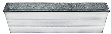 Achla Designs Fioriera da finestra zincata, colore bianco, S (55,9 x 15,2 x 12,7 cm (lunghezza x larghezza x altezza)