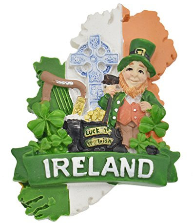 Kesheng Ireland Fridge Magnet Luck of the Irish Souvenir for Home Kitchen Decoration