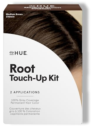 dpHUE Root Touch-Up Kit, Medium Brown - Permanent Hair Color for Gray Coverage - Includes Two Applications - Paraben, SLS & SLES Sulfate Free - Leaping Bunny Certified