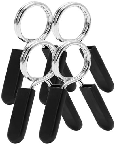 The Pure Blue 50mm/2” Spring Steel Weight Clips - 2 Pairs Metal Clamps for Barbells, Dumbbells, Bars. Weightlifting and Strength Training Essential. Gym Accessories and Fitness Equipment.