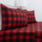 California King Bettlaken-Sets – atmungsaktive Luxus-Bettlaken mit elastischen und sicheren Eckgurten – 1800 Supreme Collection Bettwäsche, Bettlaken-Set, California King, Buffalo Check Burgunderrot