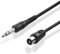 BestPlug 2 Meter Audio Video Antennen-Kabel Aux in Out, 6,3mm Stereo Klinke Stecker auf Koax Stecker, Schwarz
