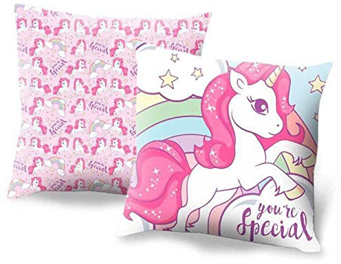 Desconocido Kids Einhorn-Referenz KD Kissen Heimtextilien Unisex Erwachsene Mehrfarbig (Mehrfarbig), 45 x 45 cm