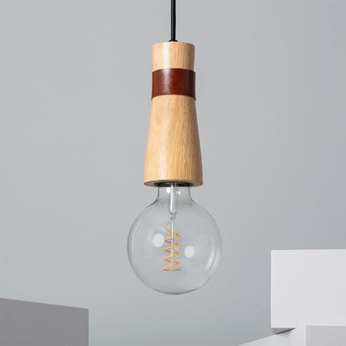 LEDKIA LIGHTING Hängeleuchte Holz Barsella Natürlich für Wohnzimmer, Küche, Schlafzimmer