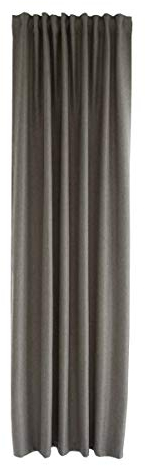 Homing blickdichter Vorhang Uni Gardine Taupe einfarbig abdunkelnd weich Akustik Gardine Wohnzimmer Schlafzimmer Kinderzimmer Dekostoff (1Stück) 245 x 140 cm (HxB), 140 x 245 cm