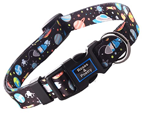 Roses&Poetry Hundehalsband, Hundehalsband für Welpen Kleine Mittlere Große Hunde mit Wundervolles Design,Verstellbare und Personalisieren Halsband Hunde Breite für Hunde Training