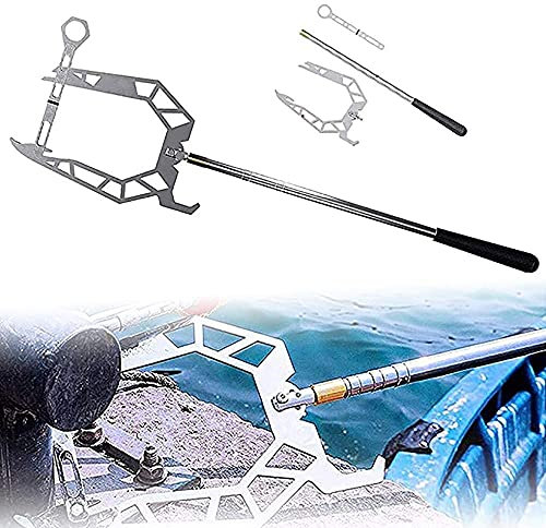 NewMoo The Boat Hook Telescopic Boat Hook and Rope for Boat, Multi-Purpose Dock Hook for Dock Plate,The Teepor-Easy Long-Distance Threader Boat Puller Tie Rope Hook Tool