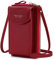 lmytdo Handytasche zum Umhängen, Kleine Umhängetasche Damen Brieftasche Crossbody PU Leder Geldbörse Kleine Crossbody Tasche mit Kartenfächer Verstellbar für Handy unter 6,5 Zoll (Rot)