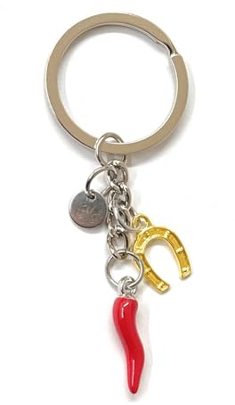 MODA MavillA Porte-clé caramantique pour toute occasion acier idée cadeau, rouge, M