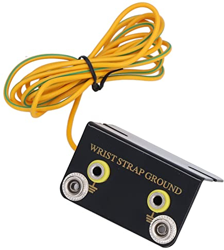 5Pcs Wrist Strap Ground Socket Connector Antistatisches ESD-Erdungssystem L-förmiger Anschluss für Handschlaufe Tischsets