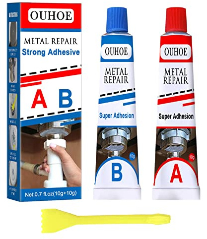 Gereton Metall Reparatur Pasten Set Kleber, Metal Gusseisen Reparaturpasten Set, Permanente Metall Reparaturpaste, Industrielle Hitzebeständige Kaltschweiß Metall Reparaturpaste
