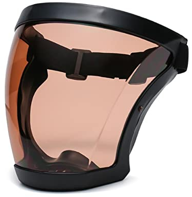 JIAHUA Protective Face Shield, Gesichtsschutz Vollschutzbrille Mit Rahmen, Anti-Fog Anti-Staub Ultra Clear Full Shields, Ultraklarer All-Inclusive-Schutz Sanitärer Tröpfchen-Spritzschutz, Schwarzer