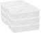 Cetomo 3.5L*6 Boîte Conservation Alimentaire, Conteneur Alimentaire, Boîte de Rangement, Récipient de Congélateur avec Couvercle, Sécuritaire au Micro-ondes, Sans BPA, Plastique, Clair, 3.5L-Lot de 6