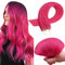 RUNATURE Micro Extensions Echthaar Bunt Rosa Microring Extensions Echthaar 55cm 25g Extensions Echthaar Microring Rosa Micro Extensions 22 Zoll #Hot Pink