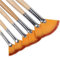 Jowoart Lot de 6 pinceaux en acrylique en forme d'éventail à double poils en nylon pour peinture à l'huile