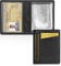 Arqumi Mens Wallet, Leather Slim RFID Blocking Minimalist Front Pocket Credit Card Holder for Men with 8 Card Slots & 2 ID Window, Black