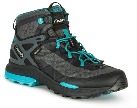 AKU Damen Rocket Mid Dfs GTX W's Wanderschuhe, Schwarz-türkis