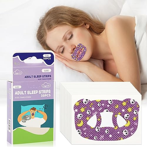 Mundband für Erwachsene zum Schlafen, Schlafstreifen für Weniger Mundatmung Mouth Tape for Sleeping, Schnarchlinderung, Sanftes Mundband für Bessere Nasenatmung, Verbesserten Schlaf (60 Stück)