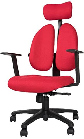 Chaise de bureau Chaise d'ordinateur Chaise de bureau Chaise de travail ergonomique à dossier haut Supportant la taille Chaise de siège de jeu rembourrée (Couleur : Rouge) Comfortable anniversary