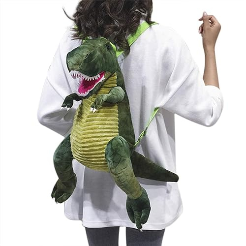 YJZQ Kinderrucksack Dinosaurier Rucksack 3D Dinosaur Plüschrucksack Kindergartenrucksack Niedlich Schultasche Tier-Rucksäcke Reisetaschen für Mädchen Jungen