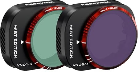 Freewell Variable ND (Mist Edition) VND1-5 Stop, VND6-9 Stop - Confezione da 2 filtri per obiettivo fotocamera Run&Gun, compatibili con Mini 4 Pro