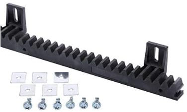 Cremallera de nylon para puertas correderas de garaje, guias correderas para puertas automaticas motores puertas exterior, jardín. Alma de Acero 4 metros x 30 mm de espesor. Modulo 4 MOTIC - 4 METROS