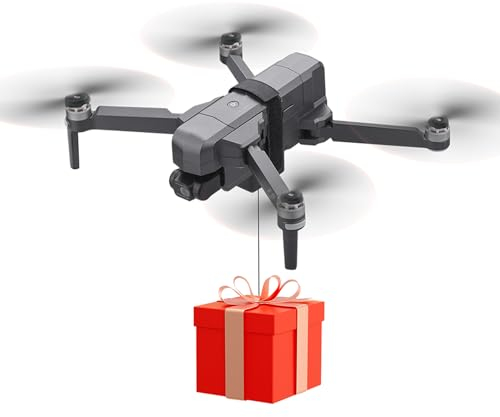 BRDRC Airdrop Payload System für DJI Mini 4 Pro/Mini 3 Pro/Air 3/Mavic 3 Pro Transport Release Delivery Drop Airdrop Angeln mit Köderfreigabe für Hochzeitsszene Angelköder & Rettungszubehör