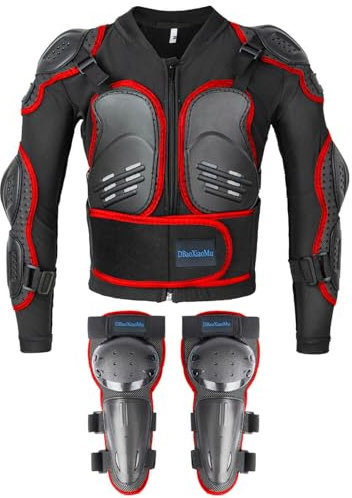 Chaqueta de motocicleta para niños, equipo de motocross para niños, protección de espalda y rodilla para ciclismo, patineta, esquí