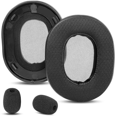 HAIZEEN Ohrpolster Ersatz für Plantronics RIG 500 PRO HA/HX/HC Kabelgebundene Gaming Headsets (Schwarz, atmungsaktives Gewebe, hochwertiger Schaumstoff)