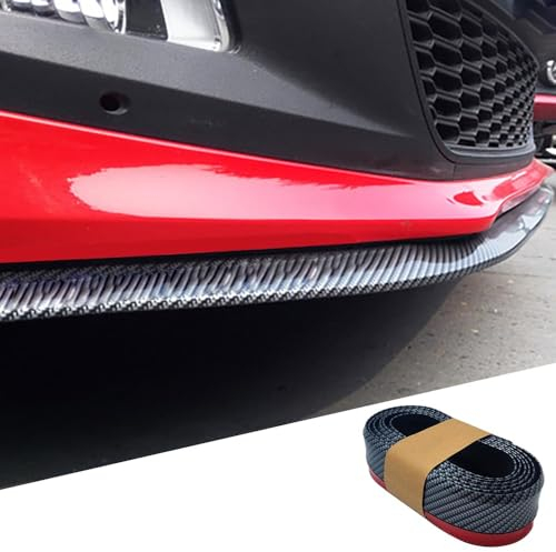 ZXBL Auto Frontspoiler Lippe,für Audi A1 A3 A4 A5 A6 A7 A8 B6 B7 B8 B9 C6 C7 C8 D3 D4 D5 D6,Auto Frontstoßstange Splitter Lip Spoiler Lippensplitter 2.5m,A