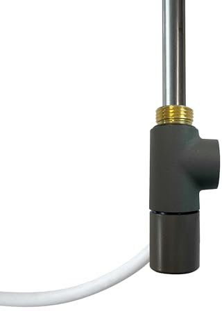 NWT Direct Dual Fuel Electric Element & Cap With T- Piece Adapter Towel Rail Kit For Radiators And Towel Warmers - Anthracite T-Piece & 150w Element