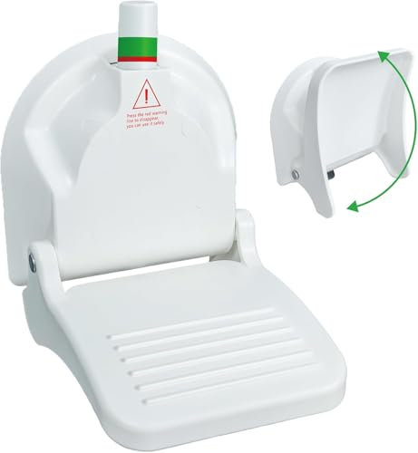 Shower Foot Rest for Bathroom,Shower Step for Shaving Legs, No Drilling & Reusable Bathroom Pedal,Load Capacity 288 Pounds, For Smaller Indoor Shower Spaces