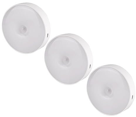 Gadpiparty 3stücke Led Nachtlampe Mit Körpersensor Motion Sensor Licht Für Innenbereich Schlafzimmer Bad Batteriebetriebene Sensorlampe Nachtleuchte Für Gang Küche Treppenhaus