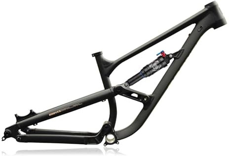 BSFHQS Mountainbike Rahmen 27.5/29ER Scheibenbremse 15/16.5/18 DH/AM/FR Enduro Federungsrahmen 170-190mm Federweg 148mm Boost Steckachsrahmen Mit 230mm Hinterraddämpfer(Black,27.5 * 18in)