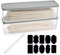 2 x Spaghetti Aufbewahrungsbox mit Deckel Küche, Schmale Pastabehälter Nudelbehälter, Stapelbar Luftdichte Vorratsdosen für Cornflakes Behälter Nudeln Müsli Spender, Kühlschrank Organizer mit Deckel