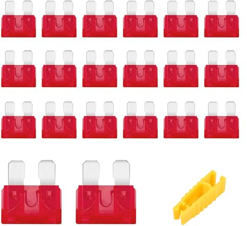 Flaconi 20PCS Kfz Sicherungen,Sicherungen,Sicherungen Kfz,Flachsicherungen Kfz,Kfz Sicherung,Flachsicherungen,Auto Sicherung,Sicherung,Geeignet für PKW,LKW,Motorräder (10A)
