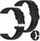 Lot de 2 Bracelets de Montres pour Homme 22mm - Bracelet de Montre en Silicone Étanche - Bracelets de Montre avec Fermeture Rapide - Accessoires de Remplacement du Bracelet de la Montre Intelligente