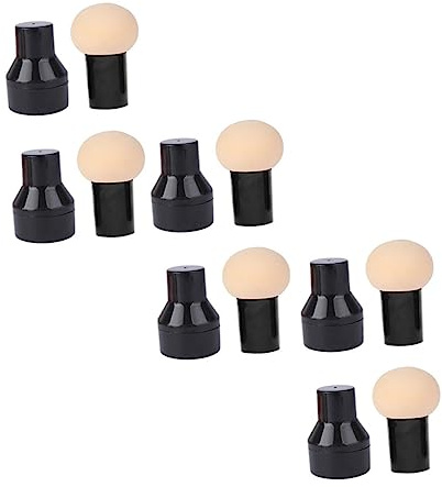 Make Up Puff Pinsel, Puderquaste aus Hydrophilem Polyurethan | Griff, für Cream Makeup und Highlighter, Handlich für Unterwegs, Schnell, Sauber, 6 Stück