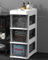 Waschbeckenunterschrank mit versteckten Rollen, platzsparend, schmales Design für kleine Badezimmer (84 cm)