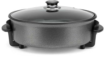 Orbegozo Olla eléctrica PZ 3670, 36 cm, 1500W, Capacidad 5 litros, Tapa de Cristal con asa y válvula de Seguridad