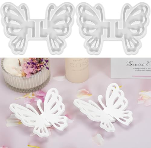 Silikonform Schmetterling, Silikonform Ostern Frühling, 3D Silikonformen Gießformen Frühling Schmetterling, Gießformen Silikon Frühling Giessform Silikon für DIY Handwerk (3D-2)