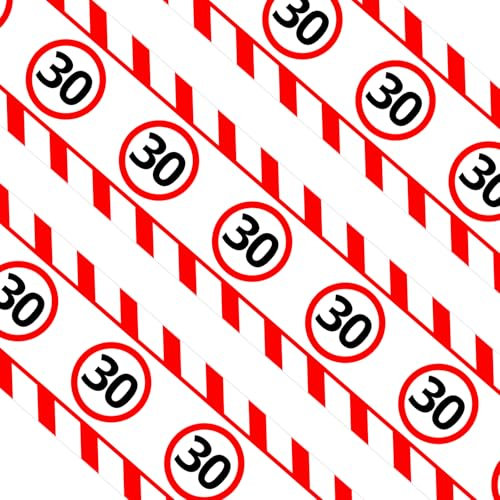 DazzJoy Absperrband 30 Geburtstag Deko, Verkehrsschild Deko 30 Geburtstag Frau Mann, 15m Absperrband Geburtstagsdeko 30, Banner Deko 30. Geburtstags Frauen Männer, 30 Jahre Jubiläum Party Geschenk
