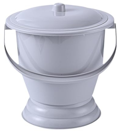 Harilla Spucke mit Deckel und Griff, Haushaltsurinal, tragbarer Urinal -Topf, Töpfchen -Pee -Eimer für Kinder Erwachsene Nacht, Grau