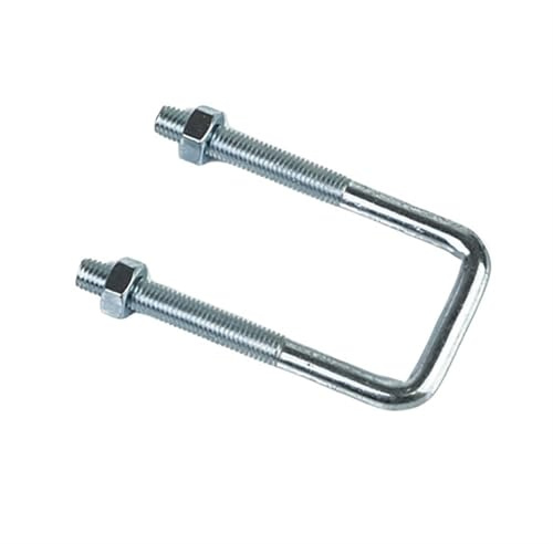 Bulloni A U Morsetto quadrato zincato in acciaio al carbonio/a U ad angolo retto Bullone a Vite a fibbia(2pcs M6x25x50)