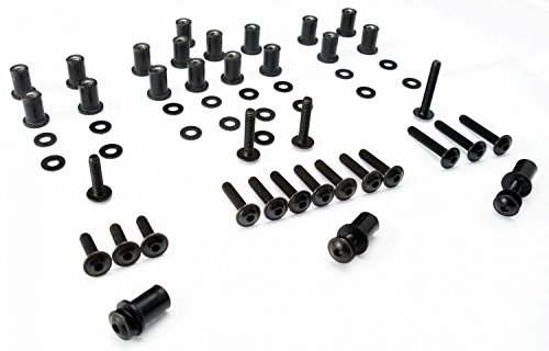 M4 Schrauben Set schwarz Motorrad Verkleidung Gummimutter Neopren Windschild Neu