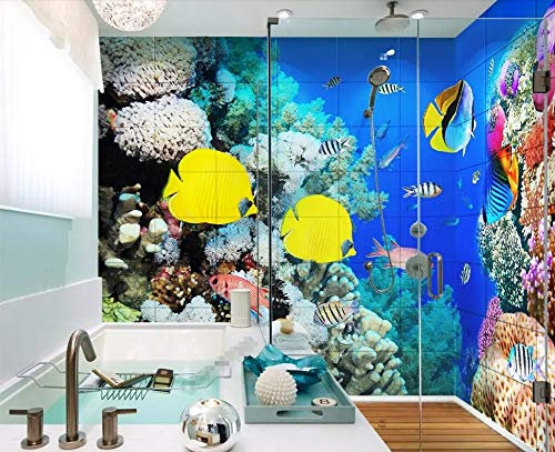 Fototapete Unterwasserwelt Der Tropischen Fische Des Badezimmers