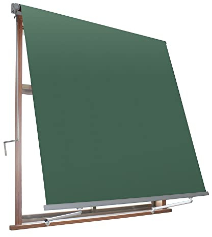 VERDELOOK Tenda da Sole Milos a Caduta avvolgibile con Braccetti 80 cm per ancoraggio, larghezza 1 m e altezza 2,5 m, verde