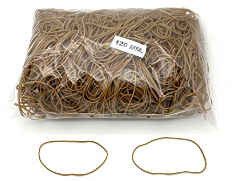 Progom - Gomas Elasticas - 120(ø75) mm x 1.7mm - Natural - bolsa de 1kg